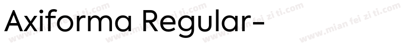 Axiforma Regular字体转换